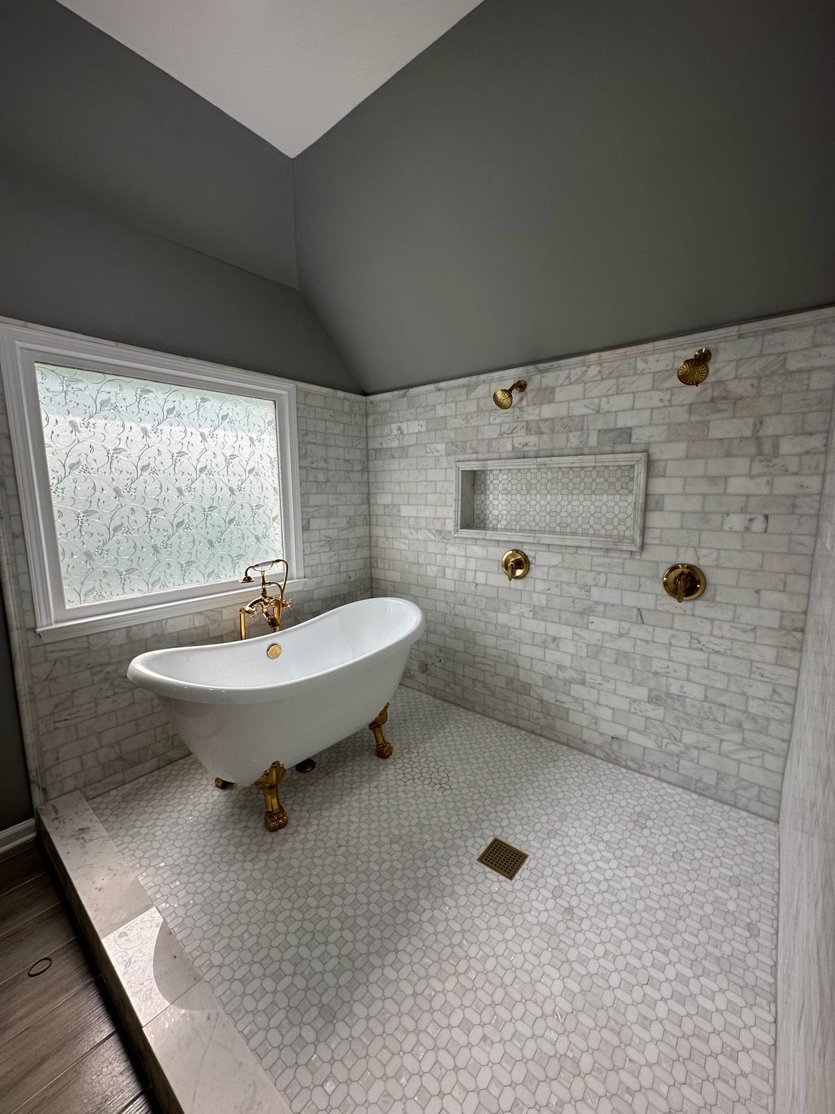 Complete bathroom transformation with new tile